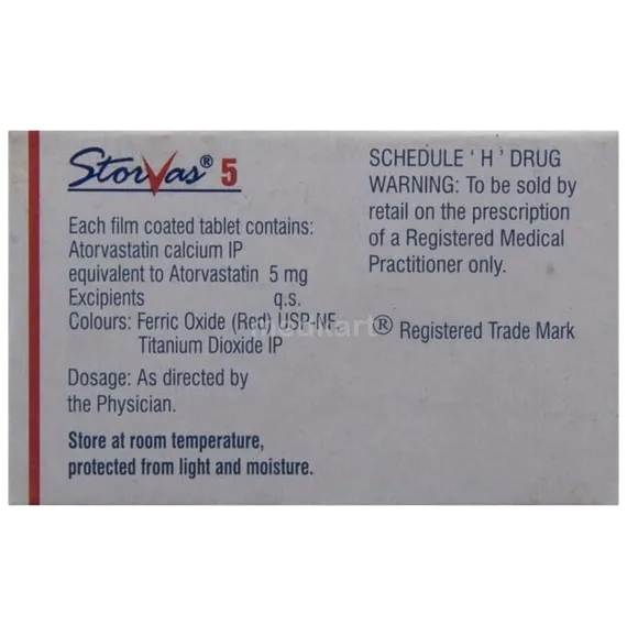storvas 5mg tablet 15's